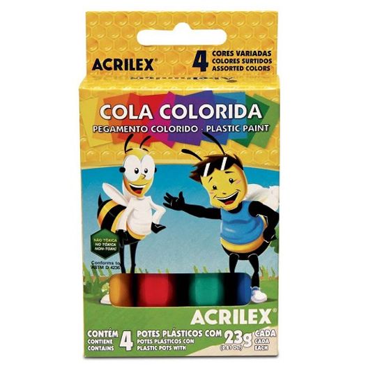 Cola Colorida 4 Cores 2604 Acrilex