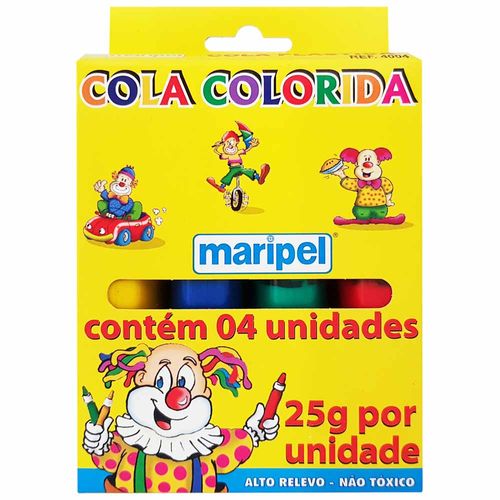 Cola Colorida 4 Cores Maripel 132340