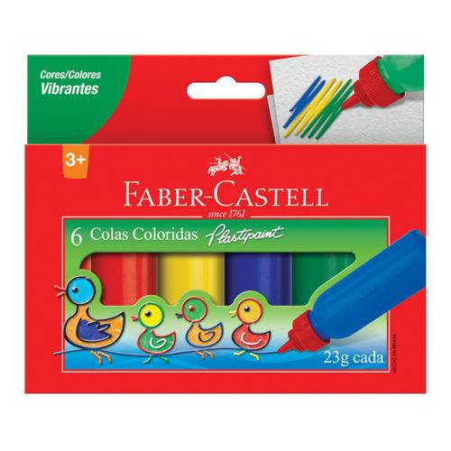 Cola Colorida 6 Cores Faber Castell