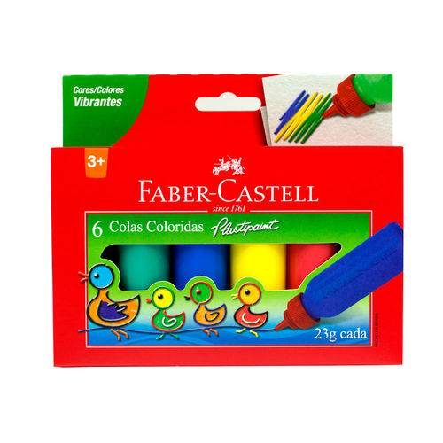 Cola Colorida 6 Cores 23g - Faber Castell