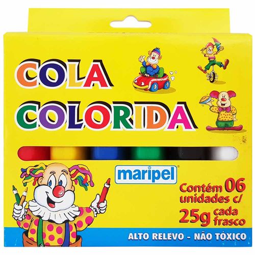 Cola Colorida 6 Cores Maripel 130989