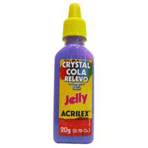 Cola Colorida Acrilex Relevo Crystal Jelly 023 G Lilas 02320.528