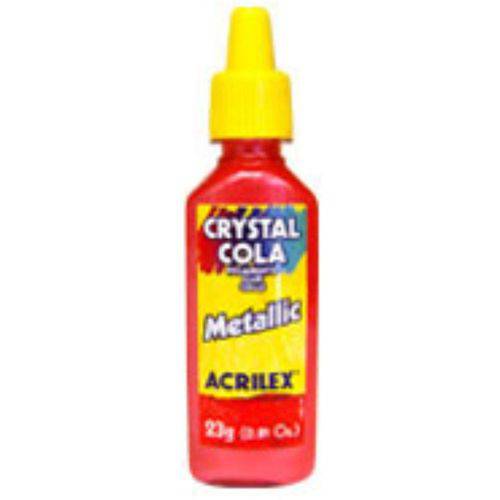 Cola Colorida Acrilex Relevo Crystal Metallic 023 G Vermelho 02520.555