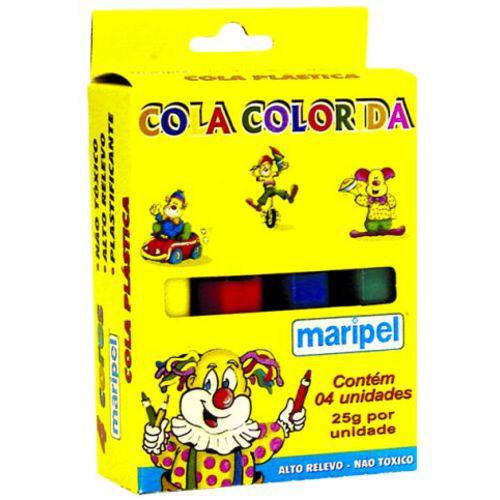 Cola Colorida C/ 4 Cores Maripel