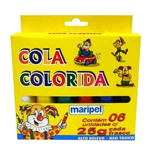 Cola Colorida com 6 Cores Maripel