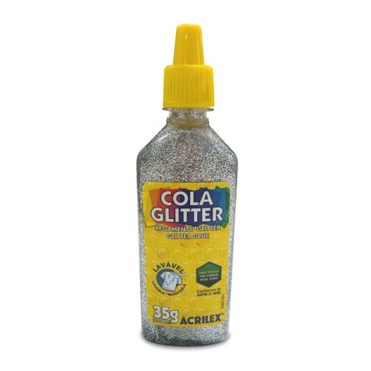 Cola com Glitter 35g 202 Prata Acrilex