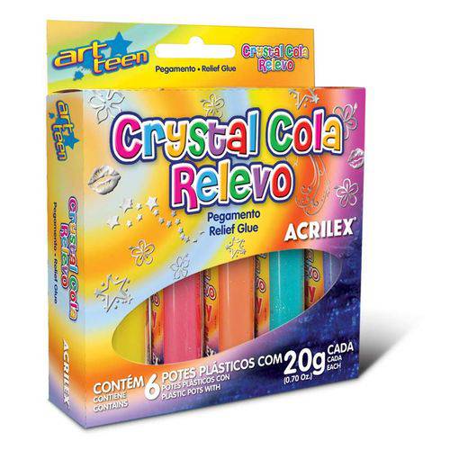 Cola Crystal Relevo Jelly - 6 Cores