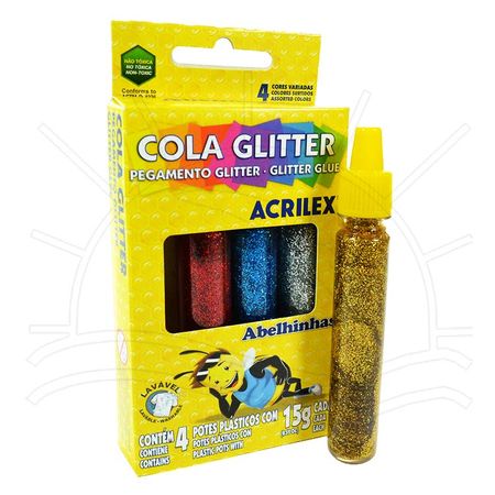 Cola Glitter Acrilex - 4 Cores