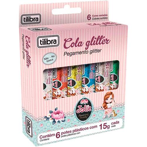 Cola Glitter Jolie 6 Cores - Tilibra