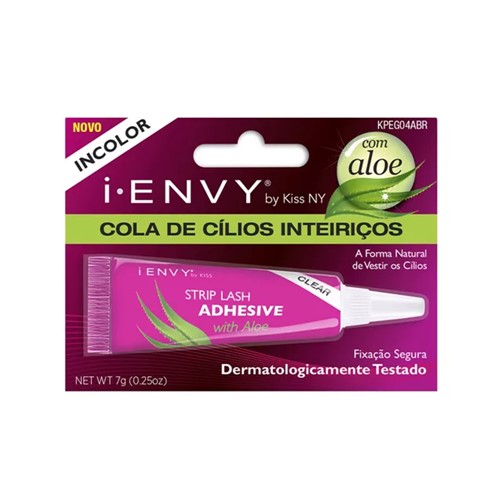 Cola para Cílios I-Envy By Kiss Ny Inteiriços com Aloe Vera