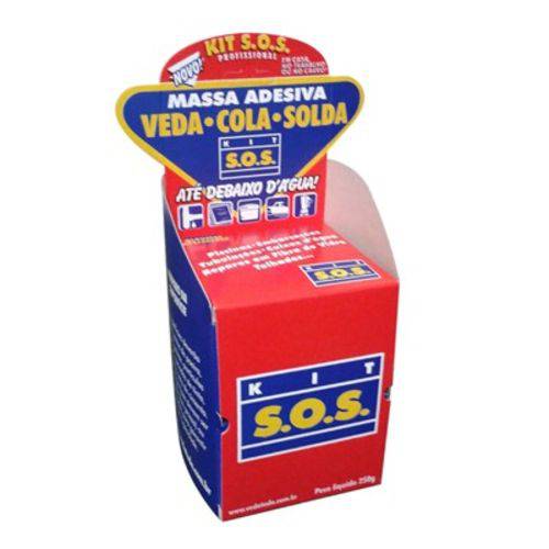 Cola para Massa Cinza Epóxi Kit Sos 250g