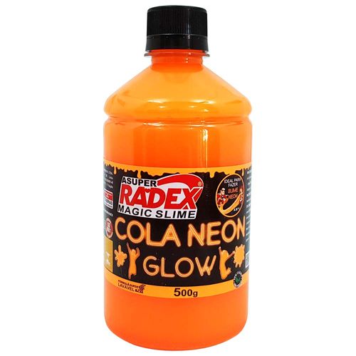 Cola para Slime Neon 500g Laranja Radex 1028405
