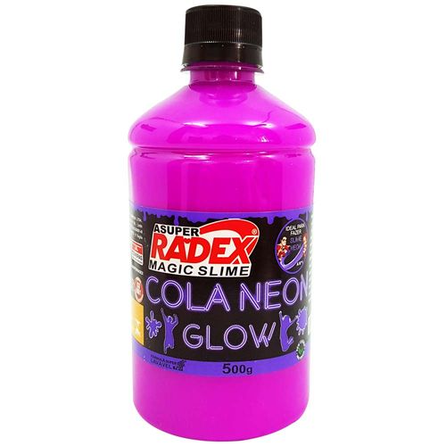 Cola para Slime Neon 500g Roxa Radex 1028404