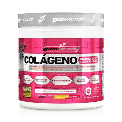 Colágeno 300g - Body Action Colágeno 300g Limão com Clorofila - Body Action