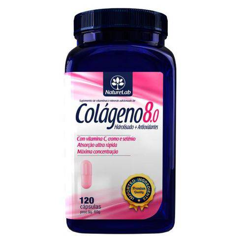 Colágeno 8.0 Hidrolisado e Antioxidantes (120 Cápsulas)