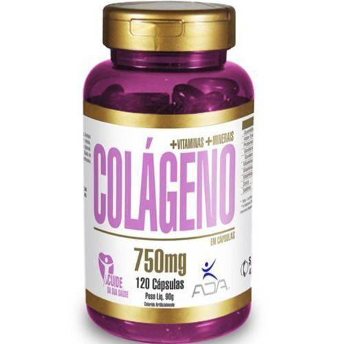 Colágeno C/ Vitaminas e Minerais 120 Cápsulas 750mg Ada