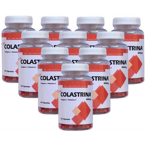 Colágeno Colastrina 60 Cápsulas 400mg Kit com 10 Frascos