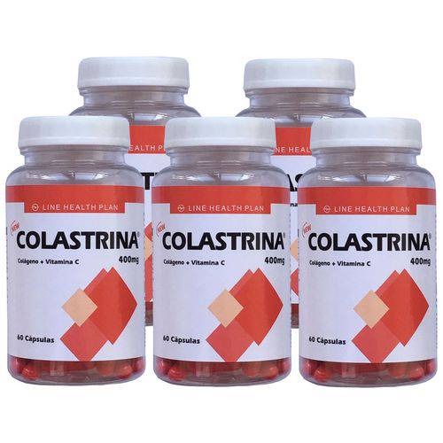 Colágeno Colastrina 60 Cápsulas 400mg Kit com 5 Frascos