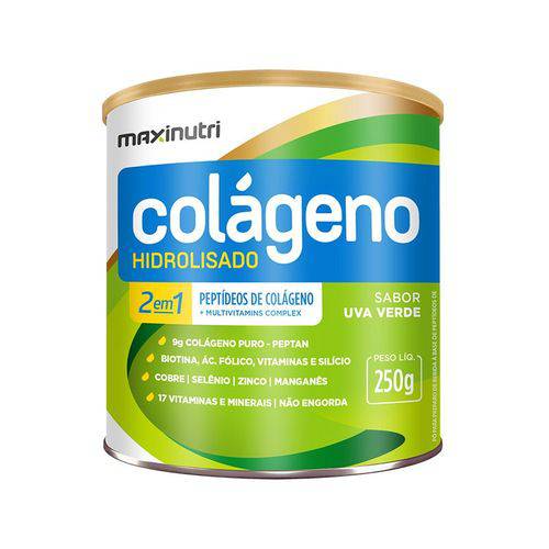 Colágeno 2 em 1 Sabor Uva Verde 250g Maxinutri
