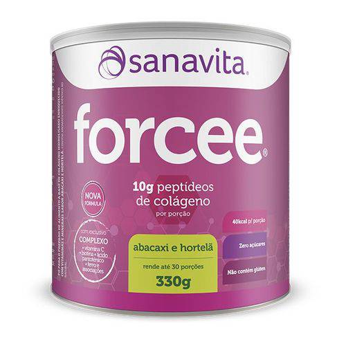 Colágeno Forcee Unhas e Cabelos 330g - Sanavita - Abacaxi