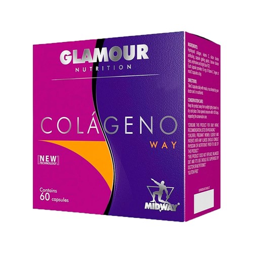 Colágeno Glamour Nutrition Midway com 60 Cápsulas