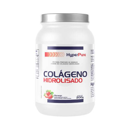 Colágeno Hidrolisado 200g Morango – HyperPure