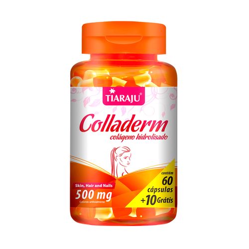 Colágeno Hidrolisado Colladerm - Tiaraju - 60+10 Cápsulas de 500mg