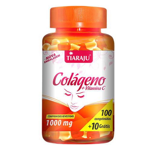 Colágeno Hidrolisado com Vitamina C (600mg) (100comp 10 Grátis) - Tiaraju
