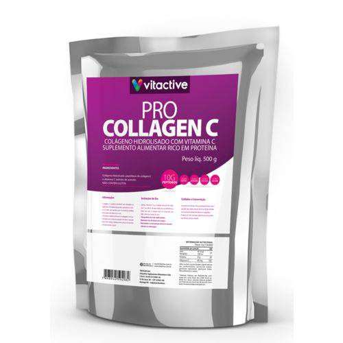 Colageno Hidrolisado com Vitamina C em Po 500 G Pro-Collagen C Vitactive
