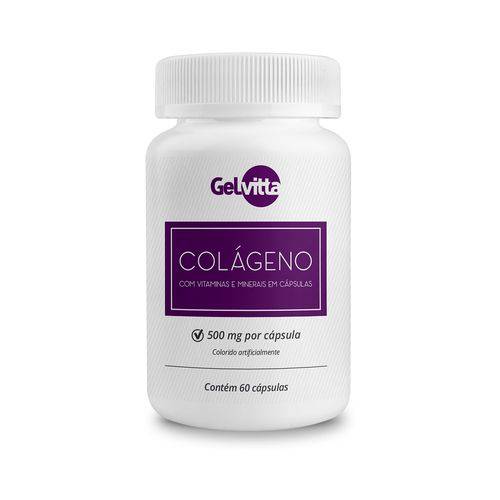 Colágeno Hidrolisado com Vitaminas e Minerais 60 Cápsulas Gelvitta