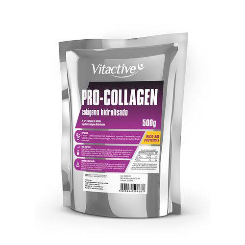 Colágeno Hidrolisado em Pó - Pro-Collagen 500 G Vitactive