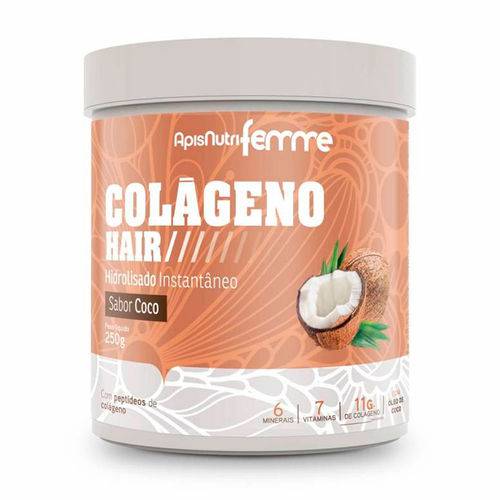 Colágeno Hidrolisado Hair - 250 Gramas - Apisnutri Coco