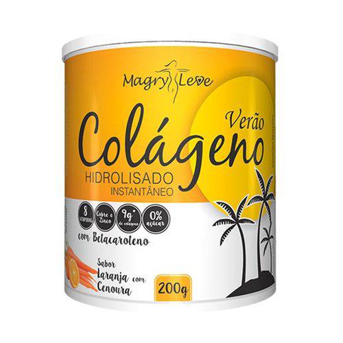 Colágeno Hidrolisado Sabor Laranja com Cenoura - Verão - Magry Leve - 200g
