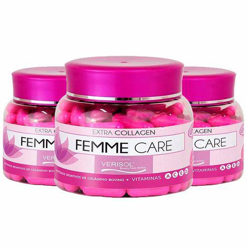 Colágeno Verisol Femme Care - 3 Un de 90 Cápsulas - Unilife