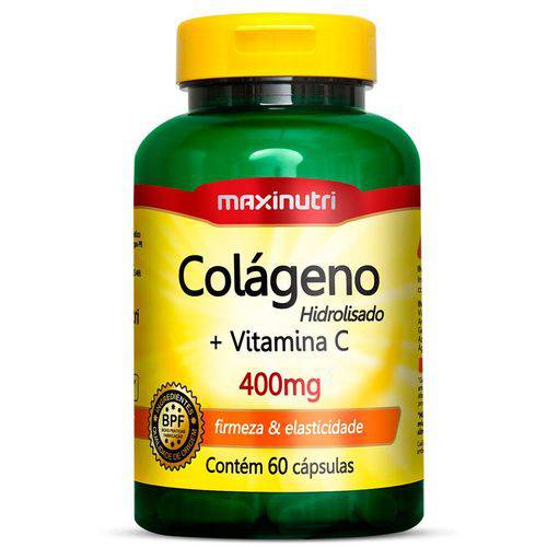 Colágeno + Vitamina C 400mg Maxinutri 60 Cápsulas