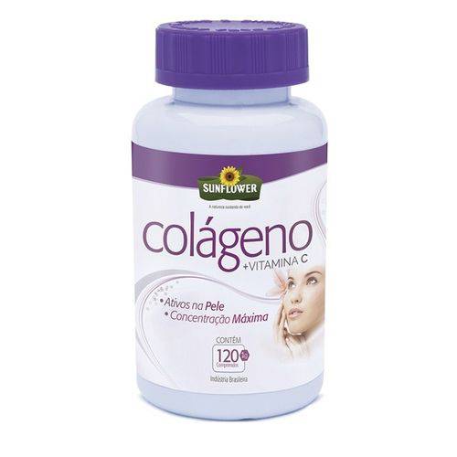 Colágeno + Vitamina C Sunflower - 120 Comprimidos