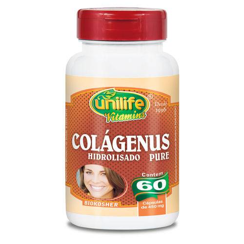 Colágenus 60 Cápsulas - 450mg - Colágeno Hidrolisado - Unilife