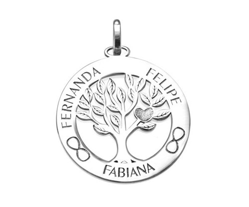 Colar Mandala Personalizada Árvore da Vida em Prata 925