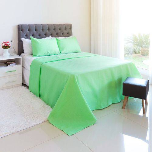 Colcha Queen + 2 Porta Travesseiros Verde Fluor – Santa Bonit