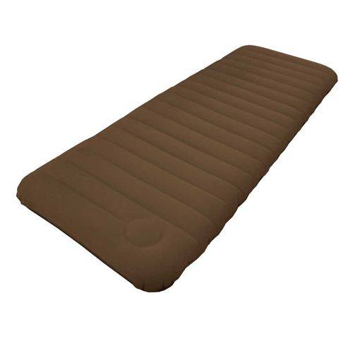 Colchão Inflável Solteiro Soft Sleep Marrom Super Resistente com Inflador Embutido - Guepardo