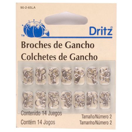 Colchetes de Gancho Dritz Nº2 Prata