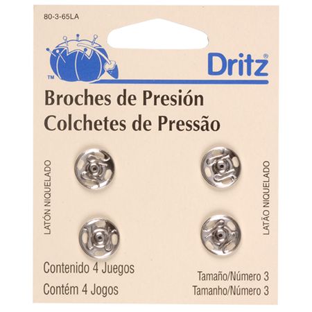 Colchetes de Pressão Dritz Nº3 Prata