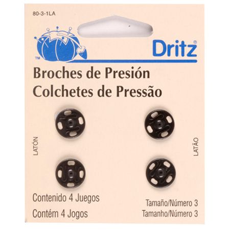 Colchetes de Pressão Dritz Nº3 Preto