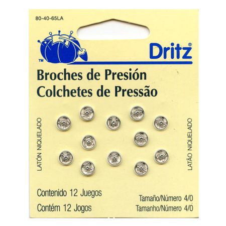 Colchetes de Pressão Dritz Nº4/0 Prata