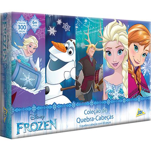 Coleção de Quebra-Cabeças Jak Disney Frozen - 300 Peças