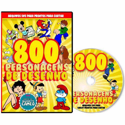 Coleção Dvd - 800 Personagens de Desenho Silhouette