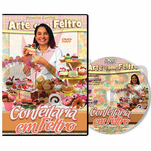 Coleção Dvd Arte com Feltro Confeitaria em Feltro com Priscila Cunha
