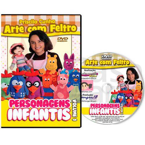Coleção Dvd Arte com Feltros Personagens Infantil - Vol. I