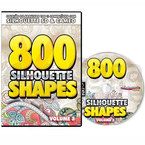 Coleção Dvd com 800 Shapes para Silhouette - Volume 3