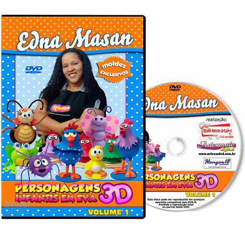 Coleção Dvd - Eva 3d - Personagens Infantis Volume 1 com Edna Massan